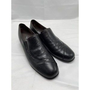 Munro Women Shoe Size 7N Brown Loafer Leather Slip On Casual Pre Owned M…